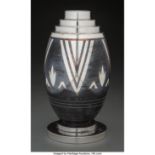 A Christofle Silver-Plated and Bronzed Vase, Paris, circa 1925 Marks: Christofle, B242, I 9-1/2 x 4-