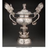 A Wang Hing Chinese Export Silver Covered Centerpiece, Hong Kong , circa 1900 Marks: WANG HING, 90,