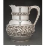 A Tiffany & Co. Olympian Pattern Silver Water Pitcher, New York, 1902-1907 Marks: TIFFANY & CO., 506