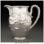 An S. Kirk & Son Co. Silver Chased Repoussé Pitcher, Baltimore, Maryland, 1896-1925 Marks: S. KIRK &