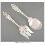A Two-Piece Reed & Barton Love Disarmed Pattern Silver Salad Serving Set, Taunton, Massachusetts, ci