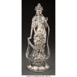 A Japanese Silver Buddha Figure, 20th century Marks: (four-character mark), (five character mark) 12