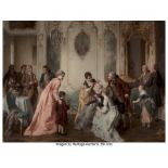 Otto Erdmann (German, 1834-1905) Birthday preparations (Choosing a tiara), 1891 Oil on canvas 36 x 4