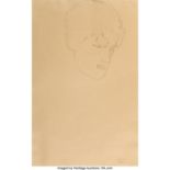 Gustav Klimt (Austrian, 1862-1918) Frauenkopf nach rechts, 1916 Pencil on paper 22-1/2 x 14-3/4 inch