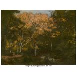Narcisse Virgile Diaz de la Peña (French, 1807-1876) Mare à Fontainebleau, la forêt jaune Oil on can