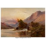Alfred de Bréanski, Sr. (British, 1852-1928) At Sunset on the Tummel, Scotland Oil on canvas 24 x 36