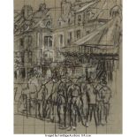 Walter Richard Sickert (British, 1860-1942) The Fair at Night, Dieppe, circa 1903 Pencil, crayon, an