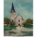 Maurice Utrillo (French, 1883-1955) L'eglise, circa 1938 Oil on canvas 25-3/4 x 21-1/4 inches (65.4