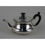 A William IV silver teapot circular shape with gadroon border, makers Edward, Edward Jnr., John