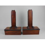 A pair of mahogany Gillows style plate or salver stands, stamped 'Gillows' 37cm high