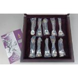 A set of ten silver commemorative spoons 'The Queens Beasts Collection' by Toye Kenning & Spencer,