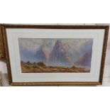 Samuel Horatio Moreton (1843-1921), mountainous landscape, paper label verso inscribed 'Lion