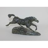 William Henry Hayter (20th century), a cast bronze sculpture of a horse in motion, signed, dated