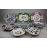 A collection of 19th century stoneware and ceramic plates, dishes and bowls, to include a Minton's