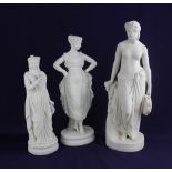 After William Calder Marshall (1813-1894) for Copeland 'Dancing Girl Reposing' parian ware figure,
