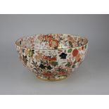 A Royal Cauldon 'Bittersweet' pattern fruit bowl, with all-over floral decoration in the Imari