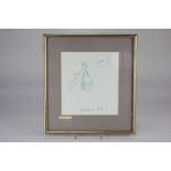 Sir Hugh Casson (1910-1999), theatrical costume sketch, mixed media, signed, label verso includes '