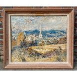 Ronald Ossory Dunlop (1894-1973), view of Chichester Cathedral, oil on canvas, unsigned, attached