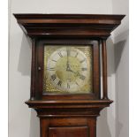A George III oak and mahogany banded longcase clock the 10 inch dial inscribed 'John Bullock, Bps