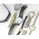 A quantity of assorted watches to include a ladies 9ct gold cased wristwatch