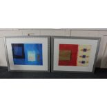 Mark Spain, two limited edition colour prints, 'Aqua Pool' numbered 7/35, and 'Gold Labyrinth'