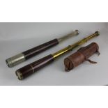 A Second World War three drawer telescope marked TEL. SCT. RECT. MK. II s 17990 O.S 126 G.A, in