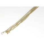 A 9ct gold belcher link watch chain 24.3g