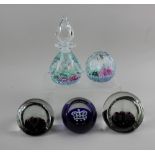 Four Caithness Royal Commemorative glass paperweights to include The Marriage of The Prince of Wales