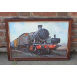 Norman Elford GRA (1931 - 2007), steam locomotive 7202, acrylic on board, signed and dated 1979 35cm
