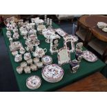 A large collection of Masons Mandalay pattern Ironstone china, some Blue Mandalay and Royal