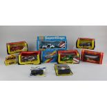 A small collection of Corgi and Matchbox die-cast model motor vehicles boxed to include a Matchbox