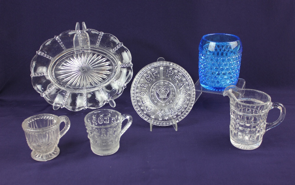 A collection of Peabody and Sowerby glass tableware to include a George Peabody cup and saucer