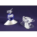 A Swarovski Collector's Society crystal model of 'Amour - The Turtledoves' (1989), boxed, and a