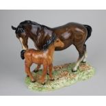 A Beswick model figure group of a horse and foal 18.5cm high
