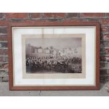 Local interest, a framed photomontage picture of Chichester's St Pancras Corporation taken to