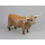 A Beswick model of a Highland cow 13cm high