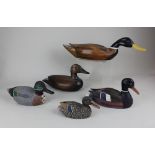 A Hornick Brothers Stoney Point Decoys carved and painted wooden decoy duck, indistinctly signed