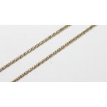 A gold flat link chain necklace, stamped '750', length 50cm, 5.8g