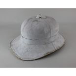 An early 20th century Wheathampstead 'pith' helmet with paper label dated 1938