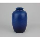A Pilkington Royal Lancastrian pottery vase, of ovoid form with lapis blue glaze, 20cm high