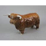 A Beswick model of a Highland bull 12.5cm high
