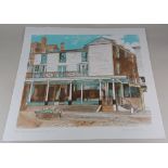 Peter Gauld (1925-1989), four lithographs in colours, comprising Fox Brothers, Tunbridge Wells,