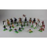 A collection of Britains 'deetail' Wild West model figures, together a collection of model figures
