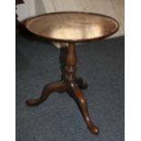 A George III style mahogany circular tripod occasional table width 44cm height 52cm