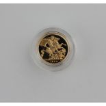 A Queen Elizabeth II gold proof sovereign dated 1980, in plastic capsule and display box with