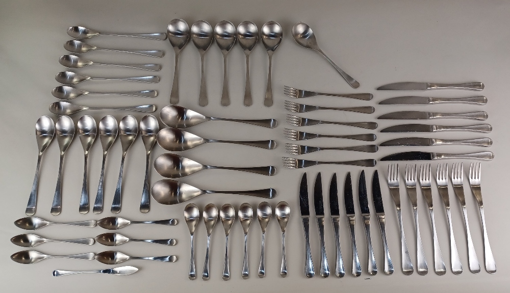 Robert Welch (1929-2000), an RW Alveston pattern stainless steel sixty piece canteen, used