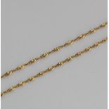 A 9ct gold twisted neck chain, length 42cm, 3.4g