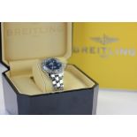 Breitling, a lady's Colt Oceane Chronometre stainless steel wristwatch, with blue dial and