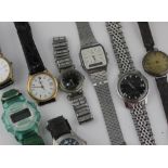 A quantity of watches to include LIP, Seiko and Rotary