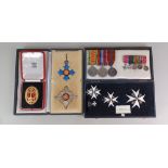 An Order of the British Empire Knights Commander Medal and Star civil division with two ribbons,